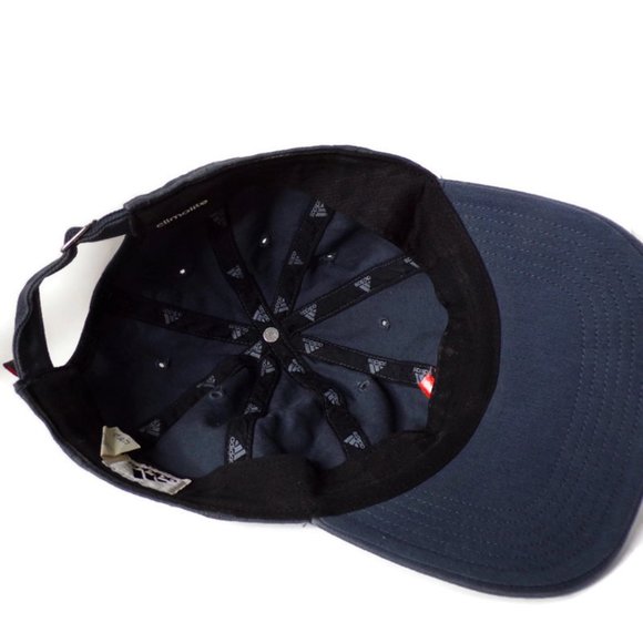 Adidas Adjustable Baseball Cap Unisex with Navy Blue and Orange Logo 2846 - Picture 7 of 7